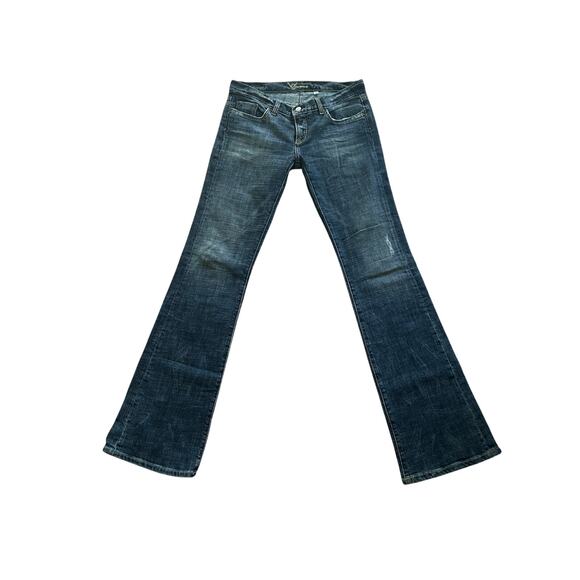 Vintage Bebe Embellished Pockets Flare Bootcut Denim Jeans USA Sz 29 Y2K - Picture 1 of 6